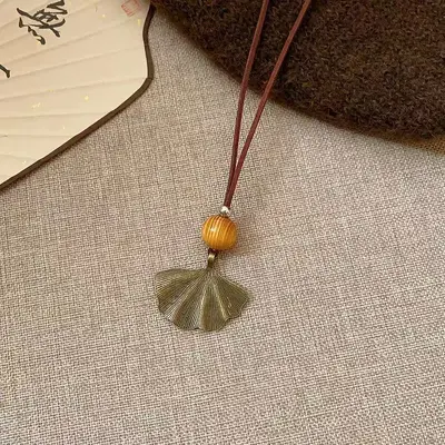 Zen tarzı uzun kelebek düğümlü kolye, kadın vintage bohem aksesuarı - 10