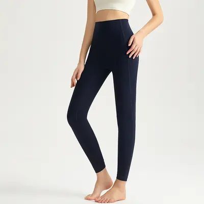 Damen-Yogahose, hohe Taille, Po-Lifting, antibakteriell - 11