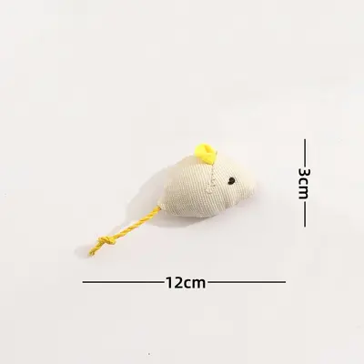 Cat Toy Set with Plush Mouse, Bite Resistant, Includes Catnip - 7