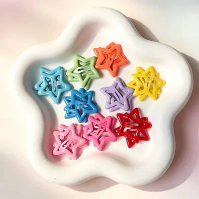 Cute Five-Point Star Hair Clip for Kids, Side Barrette, Bangs BB Clip - 12