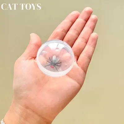 Simulated Fly Cat Teaser Ball, Transparent, Durable Cat Toy - 2