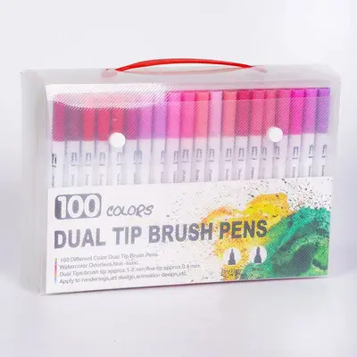 Amazon Cross-Border beliebtes wasserbasieres zweispitziges Marker-Set mit Farben, Hook-Line-Stift, Maltift mit weicher Spitze, direkter Fabrikatverkauf - 13