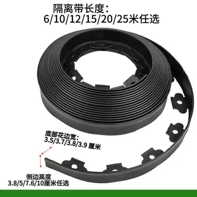 L-Shaped Black Lawn Edging with Root Barrier and Nails - 7