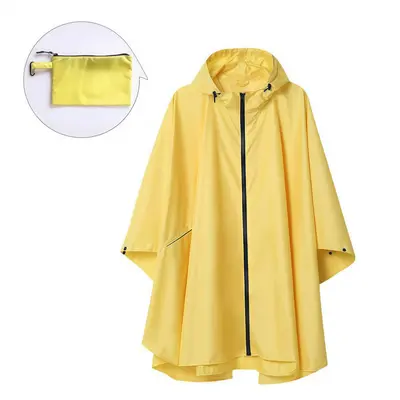 Poncho-Regenjacke, Erwachsene, tragbar mit Reißverschluss - 9