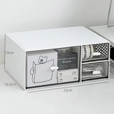 Acrylic drawer desktop storage box for cosmetics and office organization - 5