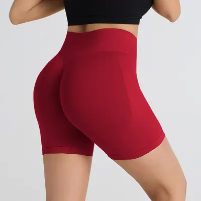 Kadın Yoga Şortu Üç Çeyrek Nefes Alabilir Kalça Kaldırıcı - 7