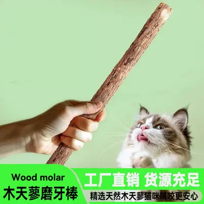 Silvervine Chew Stick 48cm Long Handle, Catnip Cat Teaser Wand Toy - 2