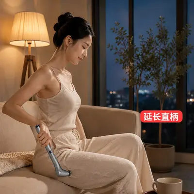 Elektrische Handheld-Massagepistole mit Winkelgriff für Taille, Rücken, Schultern und Nack - 3