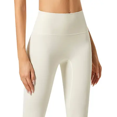 Çıplak his dikişsiz yüksek bel yoga pantolonu, cepli, kaldırıcı etkili, dış giyim için
