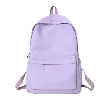 Women's Daily Backpack, Solid Colour, Large Capacity School and Travel Bag - 12
