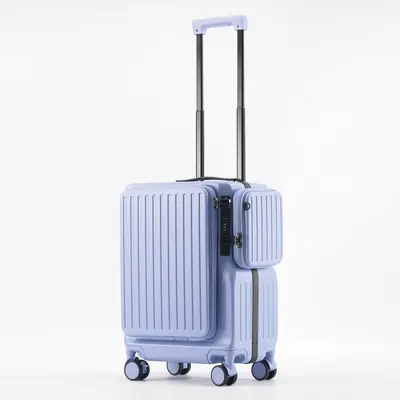 20-Inch Front-Opening PC Carry-On Suitcase, Combination Lock, Drop-Resistant - 10