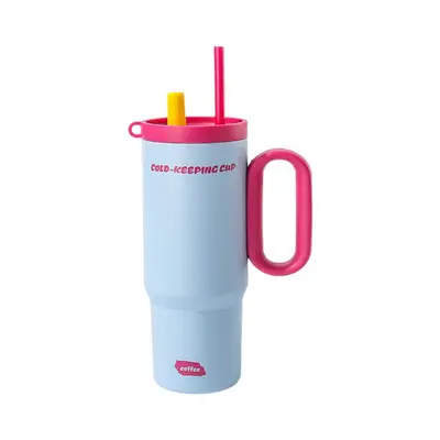 Neue 316er Edelstahl-Thermobecher, großes Fassungsvermögen, mit Griff, Eisbecher, XXL-Becher, hochwertiges Design, praktischer Auto-Becher