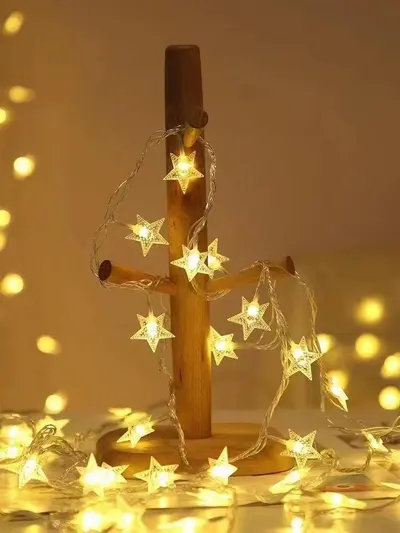 LED küçük renkli ışık dize durak yıldız ışığı kamp tarzı atmosfer ışık dize Noel açık hava festivali dekoratif ışık yanıp sönen ışık pil - 11