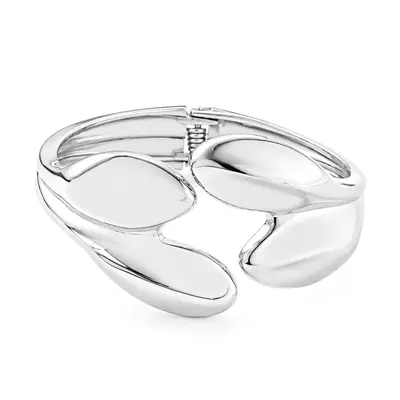 Beliebtes grenzüberschreitendes Armband Europa und Amerika, INS Minimalist unregelmäßiges Wellenmuster Schmuck Metall glänzendes Armband Frauenaccessoires - 12