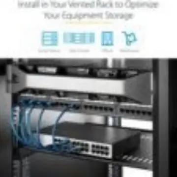 1U Server Cabinet Metal Rack with Ventilation and Heat Dissipation, Cantilever Tray Shelf