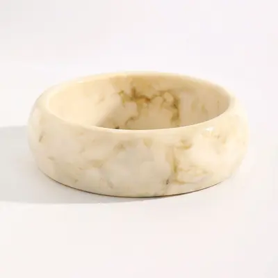Vintage Kunstharz-Armband mit breitem Rand, Marmormuster, mehrfarbig - 7