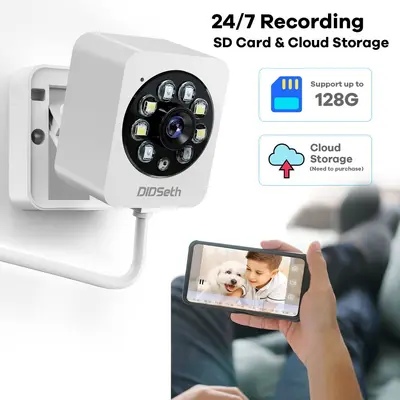 DIDSeth 1080p Smart WiFi Camera with Voice Intercom and Night Vision