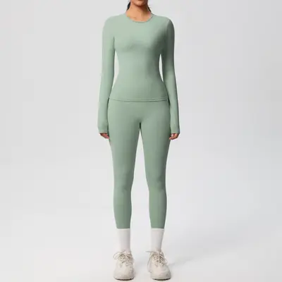 Yoga-Set eng anliegend, beidseitig geraut, 8-teilig - 10