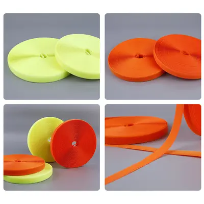Fluorescent Grade C Nylon Hook-and-Loop Tape, Reflective