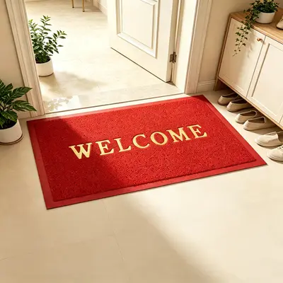 PVC Loop Pile Door Mat with Printed Logo, Waterproof, Anti-Slip - 8