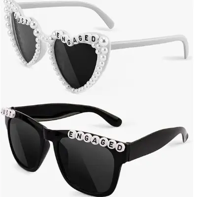 Party Bride and Groom Glasses, for Photos and Costume Parties