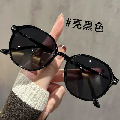 Oversized Metallic Glitter Frame Women's Sunglasses with UV Protection - 13