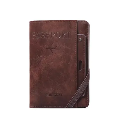 Passport Wallet Combination Bifold Large Capacity Multi-Card Holder Ticket Passport Coin Card Storage Portable Travel - 10
