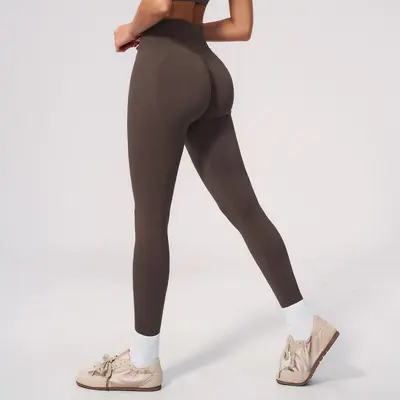 Seamless Yoga Pants for Women, Peach Hip Effect, Tummy-Control, Quick-Dry - 10