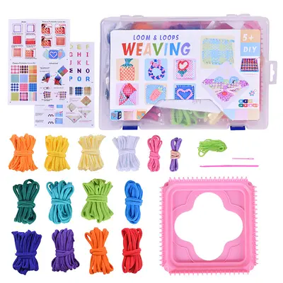 Neuer elastischer Seilstrick-Websatz für Außenhandel und grenzüberschreitenden Handel, pädagogisches Handwerk-DIY-Kinderweb-Spielzeugset - 12