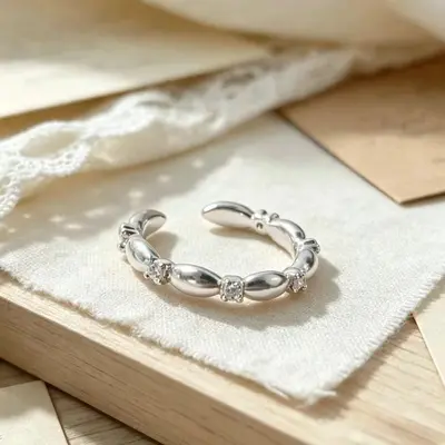 Seven-stone vintage ring, adjustable - 7