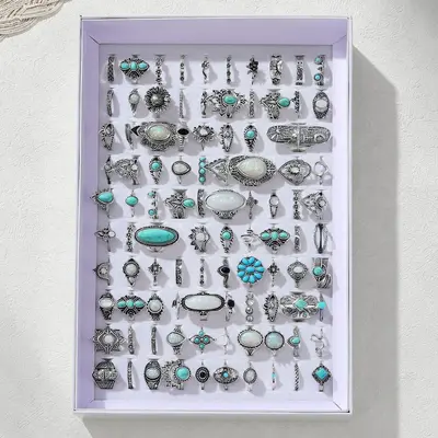 Damengold-Set 40-teilig, Silber, Retro-Design - 7