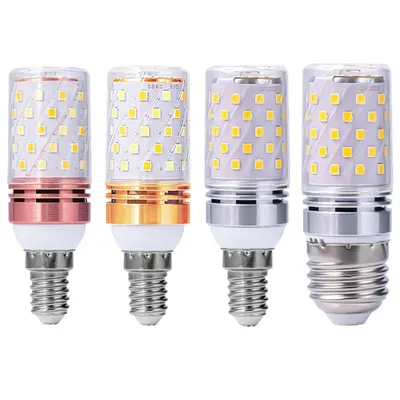 LED kel güçlü mum ampul e14 küçük vidalı ağız akıllı üç renkli karartma 12w16w mısır ampul