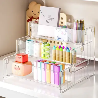 Transparent multi-layer PET cosmetics storage box - 4
