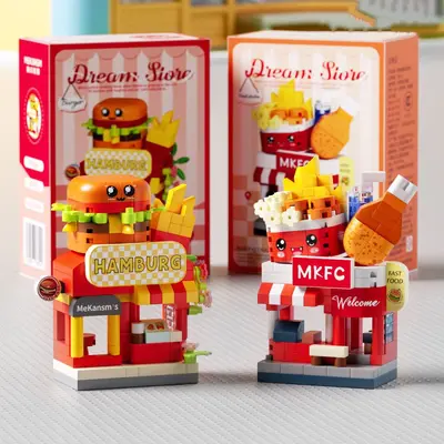 Micro Building Block Street Scene Set, Lemengxiang Compatible - 4