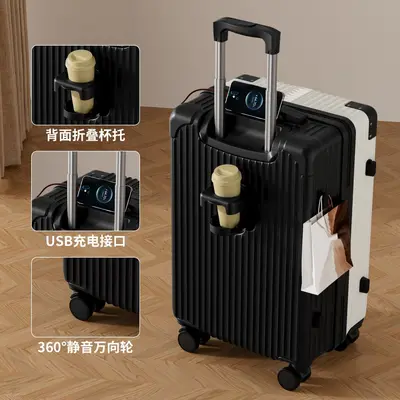 Robuster Trolley-Koffer mit Zahlenschloss und Universalrollen - 11