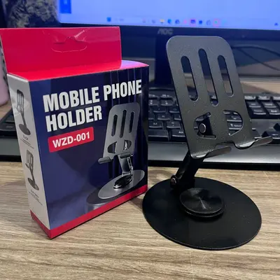 Rotatable Alloy Phone Holder, Desktop Live Streaming Stand, Foldable Universal Tablet Stan - 9