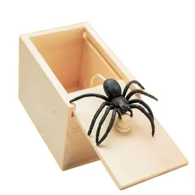 Scary Wooden Box with Bug and Spider Horror Prank - 5