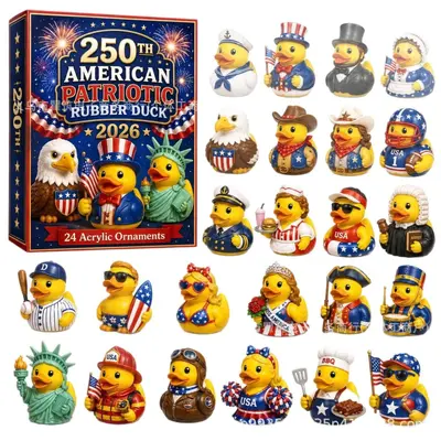2026 Adventskalender Gummiente Blindbox, USA-Thema