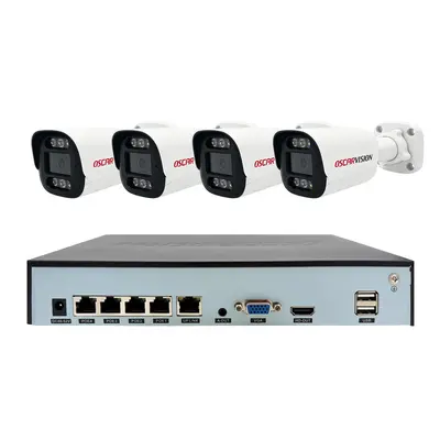 Poe security camera set 4k high resolution night vision recording camera indoor and outdoor waterproof monitor equipment