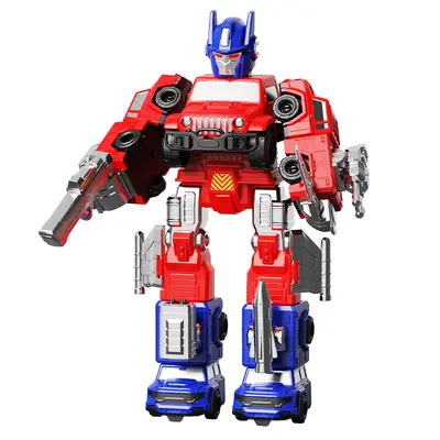 Magnetic Assembly Transforming Robot Construction Vehicle Toy - 5