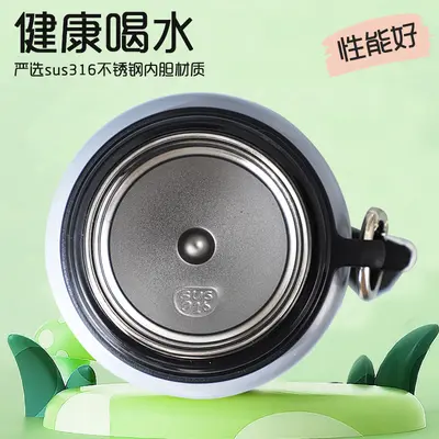 简约高颜值不锈钢子弹头保温杯户外便携车载直饮双盖运动水壶批发