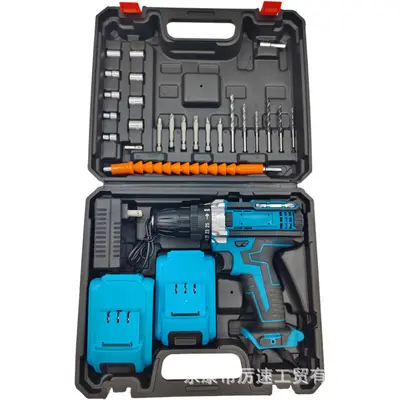 Cross-border household electric tools lithium battery brushless impact drill high-power industrial grade electric drill multifunctional hand drill rechargeable