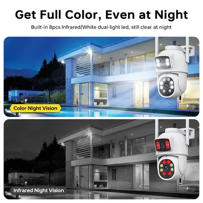 Yishi Cloud Überwachungsset Wireless 4MP Outdoor Kamera-Set mit Bullet- und Dome-Kameras NVR Kit