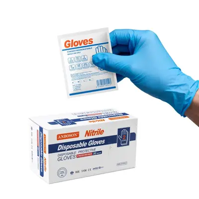 Disposable Nitrile Gloves, 2-Piece Pack, Individually Packaged - 8