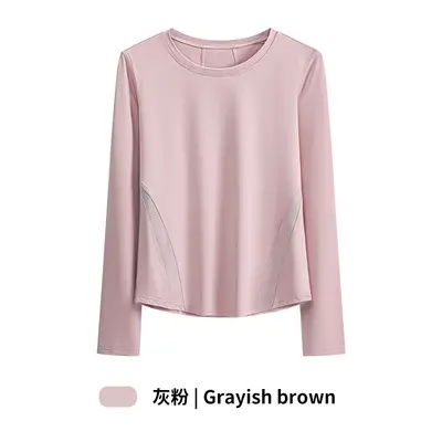 Langarm-Sportshirt Damen schnelltrocknend Yoga-Oberteil - 9