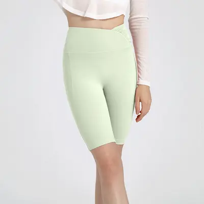 Yoga-Leggings, Damen 5/4-Shorts, Hochbund Sport-Fitness große Größen
