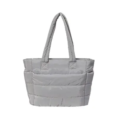Cross-border women's cotton tote bag, lightweight laptop bag, suburban high-capacity travel bag, shoulder bag, customized LOGO