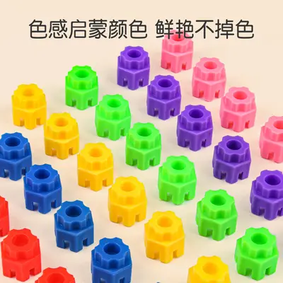 Hexagonal Building Block Assembly Puzzle Toy for Children Aged 3-6 - 5
