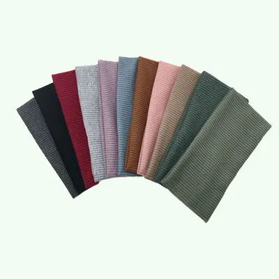Women's Wide Non-Slip Ribbed Sports Headband, Soft and Elastic