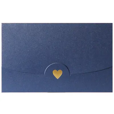 Small Greeting Card Envelope, Hot-Stamped Heart Design, Pearlescent Paper - 6
